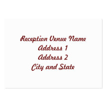Carte de réception modèle de carte de visite