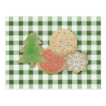 Carte de recette de biscuits de vacances cartes postales