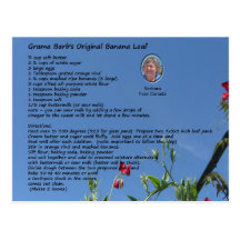 Carte de recette de deux desserts cartes postales