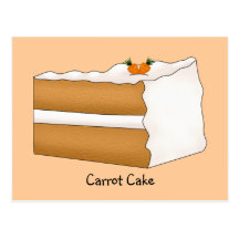 Carte de recette de gâteau à la carotte carte postale