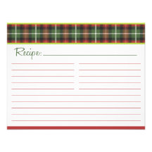 Carte de recette de plaid de Noël Invitation Personnalisable