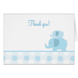 Carte de remerciements bleu d'éléphants de mod cartes