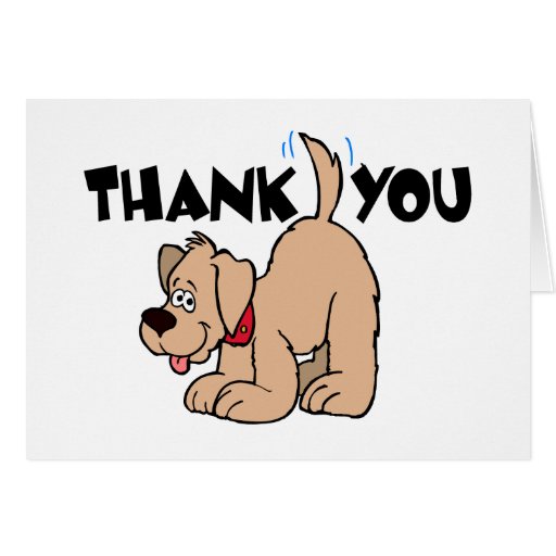Carte de remerciements - chien