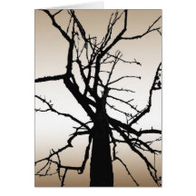 Carte de remerciements d'abrégé sur dessus d'arbre