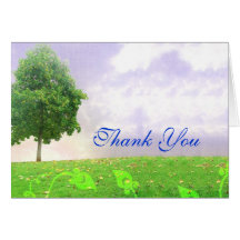 Carte de remerciements d'arbre d'été/automne