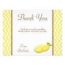 Carte de remerciements de citron bristol