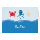 Carte de remerciements de créatures de mer