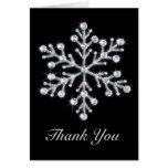 Carte de remerciements de flocon de neige d'hiver