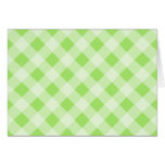 Carte de remerciements de guingan de vert de chaux