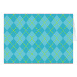 Carte de remerciements de Jacquard de turquoise