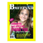 Carte de remerciements de magazine de B Mitzvah, B Invitations