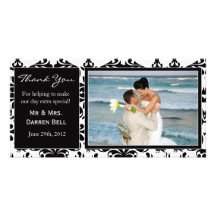 Carte de remerciements de mariage carte avec photo