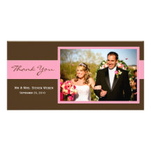 Carte de remerciements de mariage carte avec photo