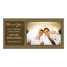Carte de remerciements de mariage photocartes personnalisées