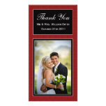 Carte de remerciements de mariage damassé photocarte customisée