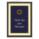 Carte de remerciements de Mitzvah de barre de mari