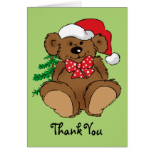 Carte de remerciements de Noël de Beary
