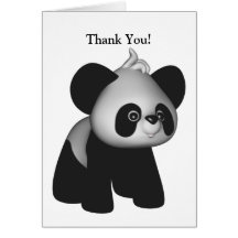 Carte de remerciements de panda de bébé de Kawaii