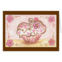 Carte de remerciements de petit gâteau