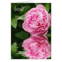 Carte de remerciements de pivoine