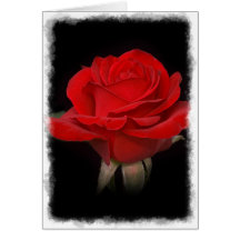 Carte de remerciements de rose rouge