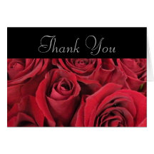 Carte de remerciements de roses rouges