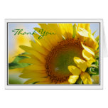 Carte de remerciements de tournesol