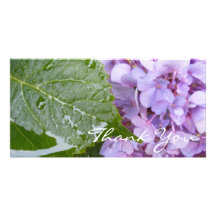Carte de remerciements d'hortensia cartes avec photo