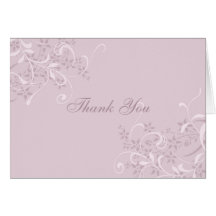 Carte de remerciements floral pourpre de mariage d