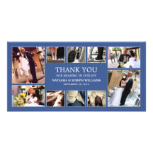 CARTE DE REMERCIEMENTS L'ÉPOUSANT DU COLLAGE %PIPE PHOTOCARTE CUSTOMISÉE