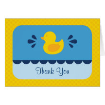 Carte de remerciements mignon en caoutchouc