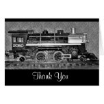 Carte de remerciements modèle de train