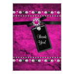 Carte de remerciements noir de roses indien invitations
