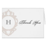 Carte de remerciements personnalisable de monogram