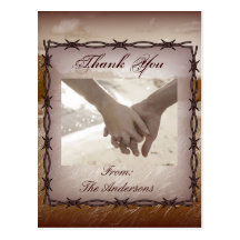 Carte de remerciements personnalisable pour un mar cartes postales