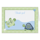 Carte de remerciements plié de récif de tortue (ve