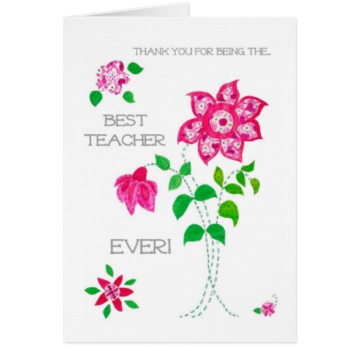 Carte de remerciements pour un professeur Zazzle