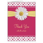 Carte de remerciements rose de mariage de point de