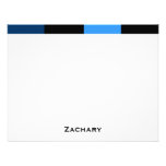 Carte de remerciements royal de bleu marine de Zac Invitations