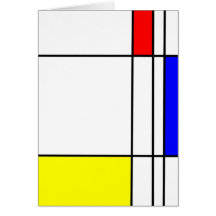 Carte de remerciements (style de Mondrian)