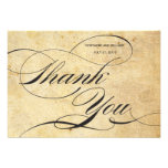 Carte de remerciements vintage de mariage de Flour Invitation Personnalisable