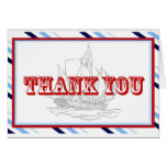 Carte de remerciements vintage nautique de bateau