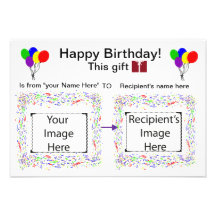 Carte de répliques visuelle : Anniversaire Bristols Personnalisés