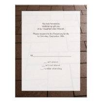 Carte- de réponse de Bimah de bat mitzvah invitations