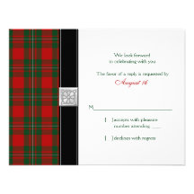 Carte- de réponse de mariage de tartan de MacGrego Carton D'invitation