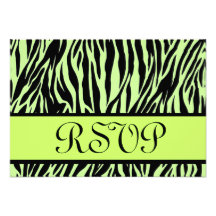 Carte de réponse de mariage du zèbre RSVP Invitations Personnalisées