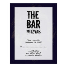 Carte- de réponse de Mitzvah de barre de groupe de Invitation