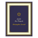 Carte de réponse de Mitzvah de barre de marine et  Carton D'invitation