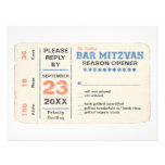 Carte- de réponse de Mitzvah de barre d'étoile de  Faire-part