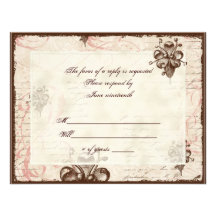 Carte de réponse de RSVP, Le Chocolatier - s'est l Invitations Personnalisées